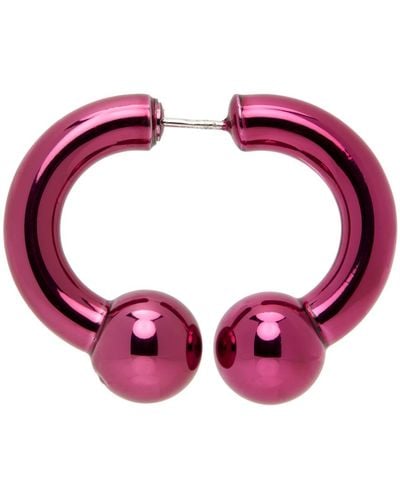 MM6 by Maison Martin Margiela Pink Boule Single Earring - Purple