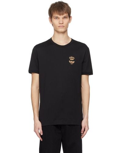 Dolce & Gabbana 刺繍 Tシャツ - ブラック
