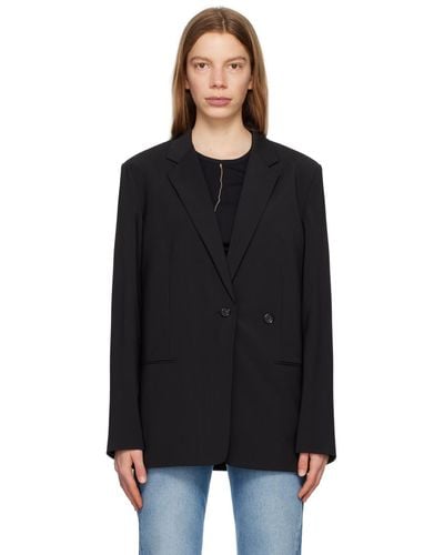 Helmut Lang Black Asymmetrical Blazer