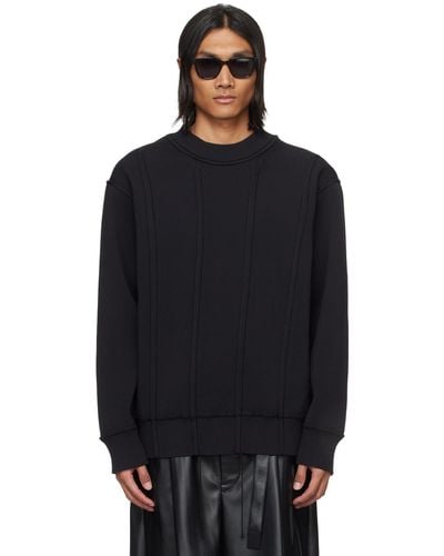 Sacai Loose Thread Sweater - Black