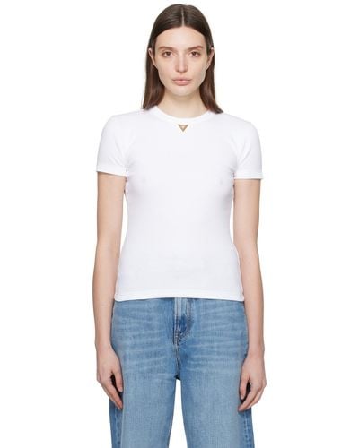 Valentino T-shirt blanc à ferrure - Multicolore