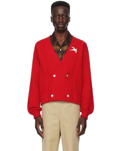 Bode Double-breasted Cardigan - Red