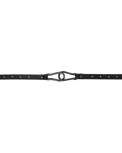 The Viridi-anne Narrow Leather Belt - Black