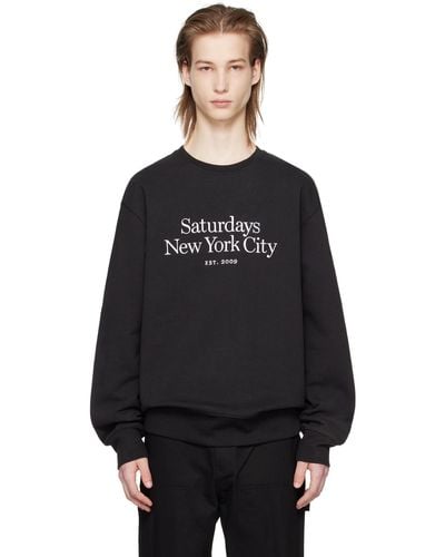 Saturdays NYC Bowery Miller Standard スウェットシャツ - ブラック