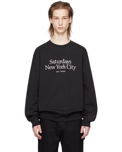 Saturdays NYC Pull molletonné bowery miller noir