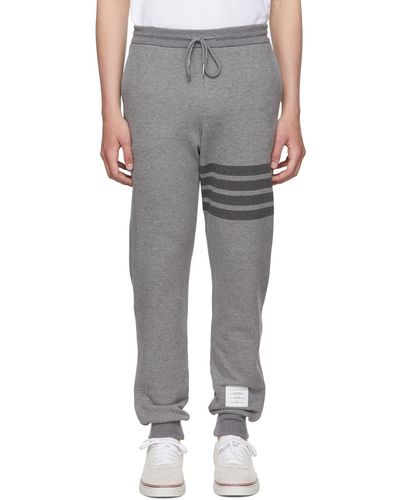 Thom Browne Grey 4-bar Lounge Trousers - Multicolour