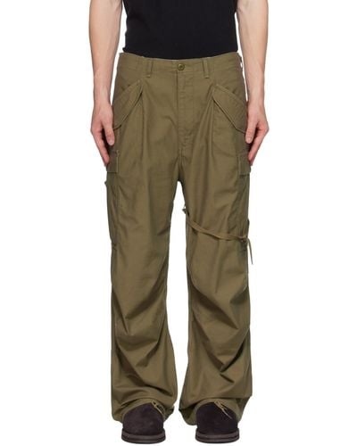 R13 Green Mark Cargo Trousers