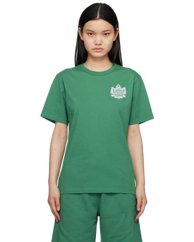 Maison Kitsuné T-shirt vert à armoiries édition hotel olympia