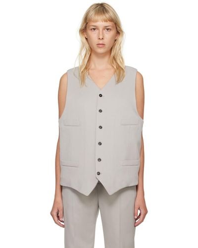 MM6 by Maison Martin Margiela Taupe Tailoring Vest - Multicolor