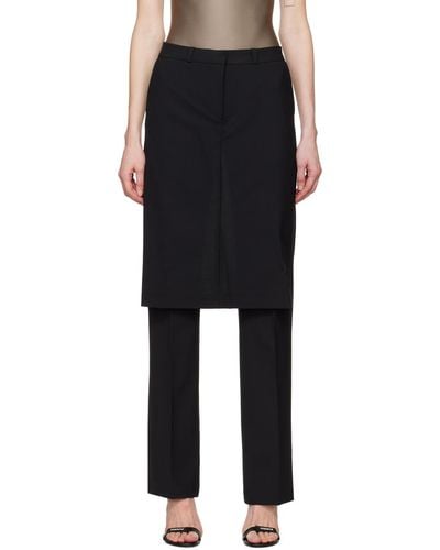 Coperni Skirt-Overlay Trousers - Black