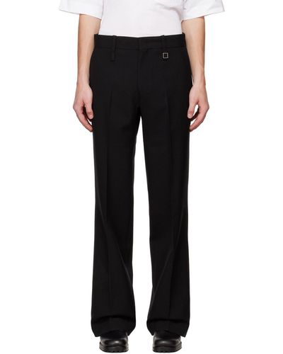 WOOYOUNGMI Long Straight Trousers - Black