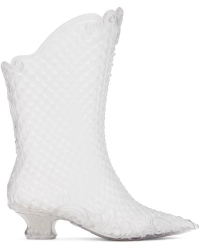 Y. Project Transparent Melissa Edition Court Boots - White