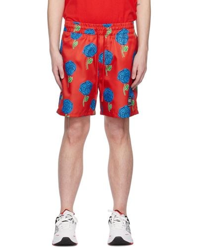 Versace Printed Shorts - Red