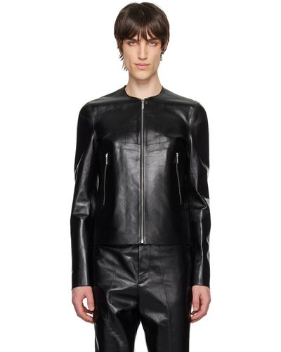 SAPIO Nº 6 Leather Jacket - Black
