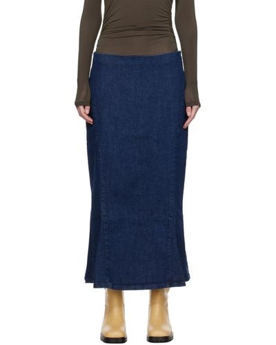 Paloma Wool Indigo Emanuel Denim Maxi Skirt - Blue