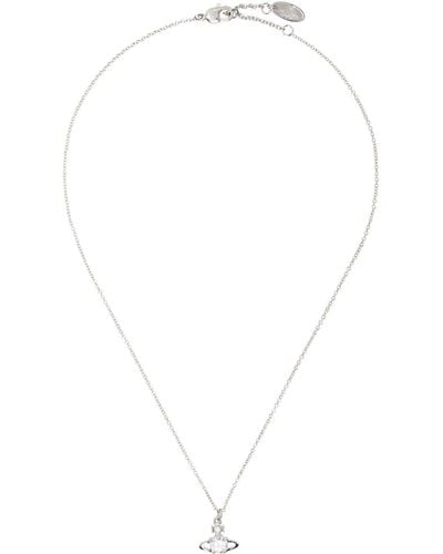 Vivienne Westwood Silver Reina Pendant Necklace - White