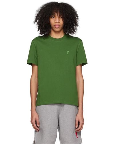 Ami Paris Tonal Adc T Shirt - Green