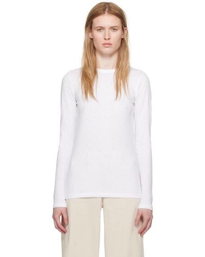 Rag & Bone Ragbone ホワイト The Slub Long Sleeve Tシャツ - マルチカラー