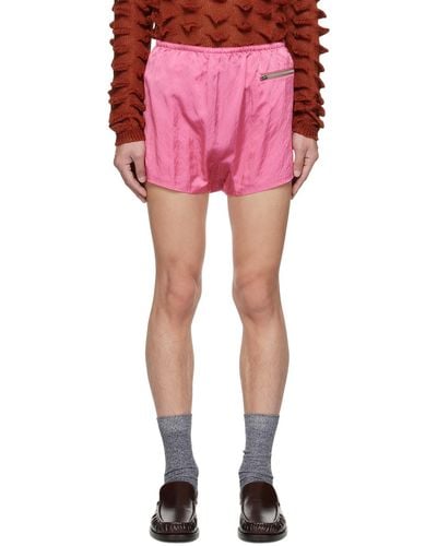 Acne Studios Pink Zip Pocket Shorts