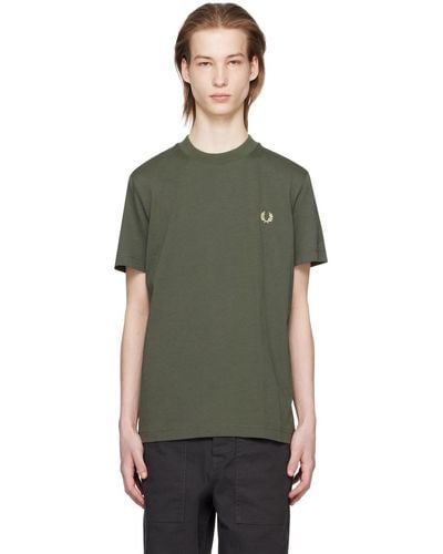 Fred Perry F Perry ーン ワープドグラフィック Tシャツ - ブラック