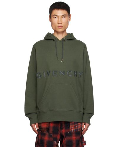 Givenchy Pull à capuche vert à logo 4g