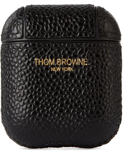 Thom Browne Black Pebbled Airpods Case