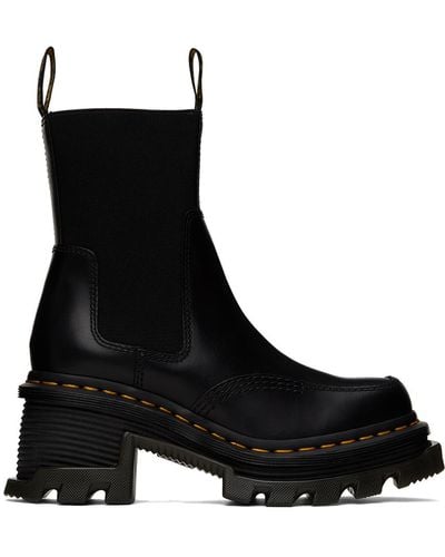 Dr. Martens Corran Leather Heeled Chelsea Boots - Black
