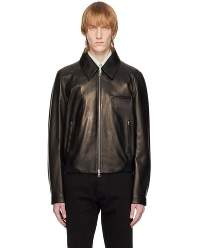 Alexander McQueen Black Zip-up Leather Jacket