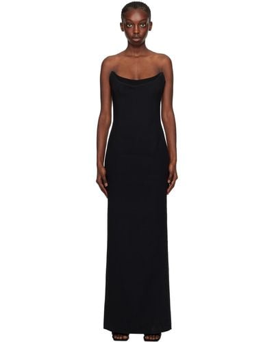 Versace Strapless Maxi Dress - Black