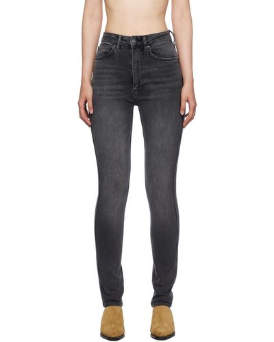 Anine Bing Grey Beck Jeans - Black