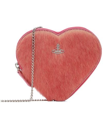 Vivienne Westwood Pink Heart Crossbody Bag - Red