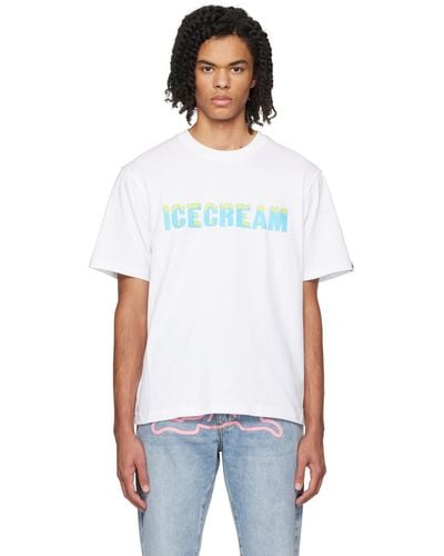 ICECREAM ホワイト Drippy Tシャツ