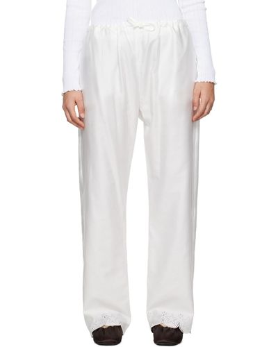 Sky High Farm Pantalon de détente blanc à deux poches