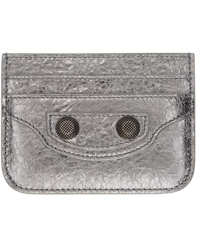 Balenciaga Silver 'le Cagole' Cardholder - Gray