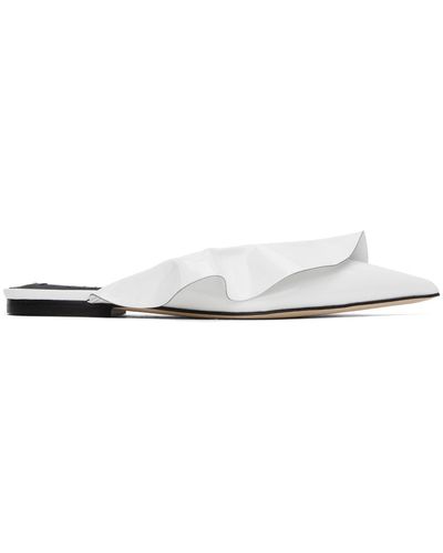 MSGM Mules blanches - Noir