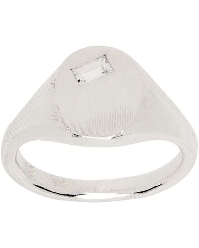 Seb Brown Seb Baguette Signet Ring - White