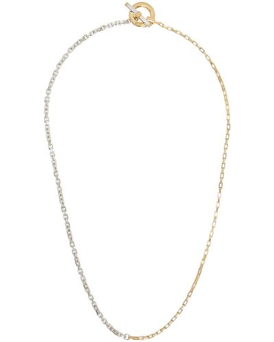 Bottega Veneta Gold & Silver Key Chain Necklace - Multicolor