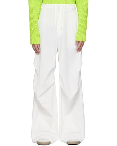 MM6 by Maison Martin Margiela Off-white Wide-leg Trousers