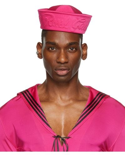 Jean Paul Gaultier Ssense Exclusive Neoprene Sailor Cap - Pink