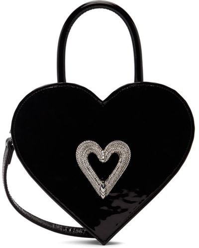 Mach & Mach Mini Triple Heart Bag - Black