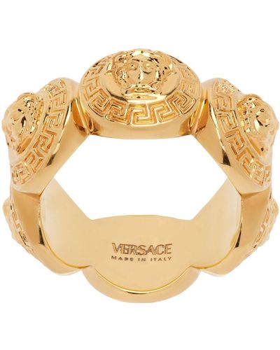 Versace Gold Tribute Medusa Ring - Metallic