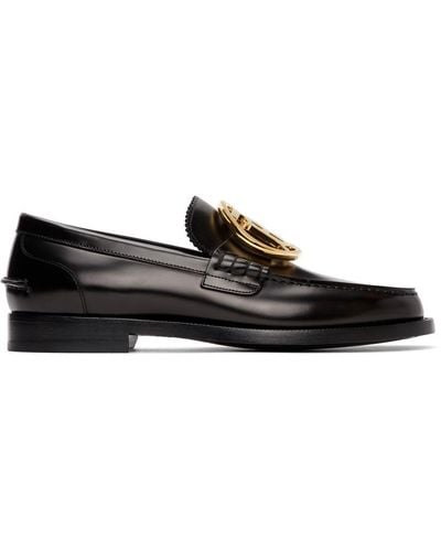 Burberry Bedmoore Loafers With Tb Buckle - Black