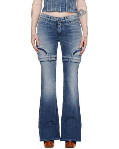 Off-White c/o Virgil Abloh Off- jean bleu à poches inversées décoratives
