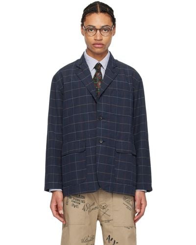 Engineered Garments Enginee Garments Check Blazer - Blue