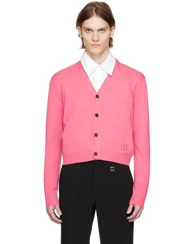 WOOYOUNGMI Pink Cropped Cardigan