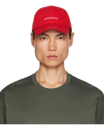 Givenchy Red Embroidered Cap - Green