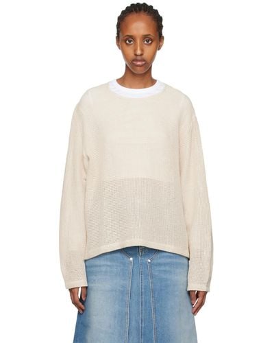 Our Legacy Beige Double Lock Sweater - Blue