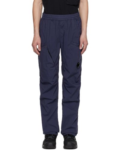 C.P. Company C.p. Company Navy Garment-dyed Cargo Pants - Blue