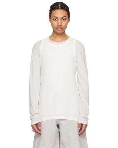 Jil Sander Off-white Tank Top & Long Sleeve T-shirts Set - Multicolor