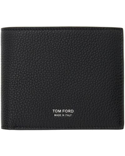 Tom Ford Black Grain Leather Bifold Wallet